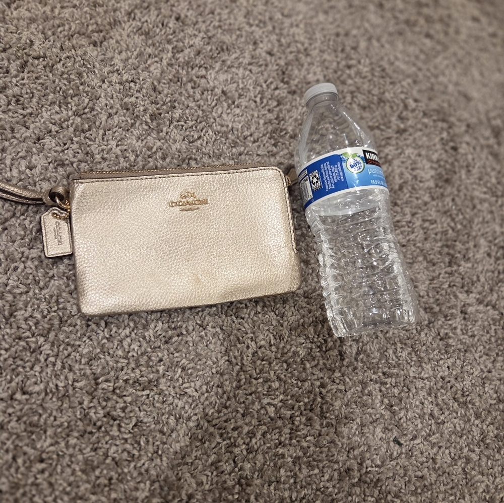 Coach Metallic Gold Wristlet